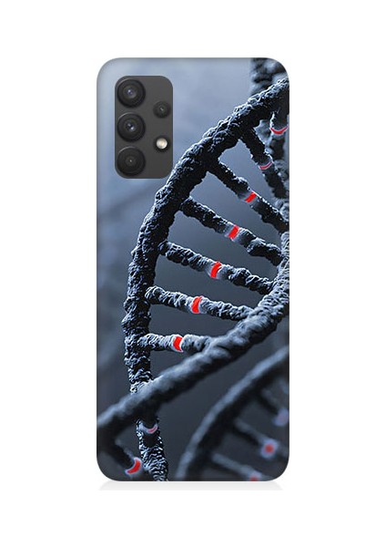 Samsung Galaxy A32 Uyumlu Dna Sarmalı Desenli Silikon Kılıf