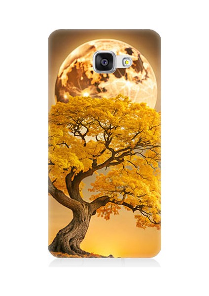 Samsung Galaxy A5 2016 Uyumlu Altın Ağaç Desenli Silikon Kılıf