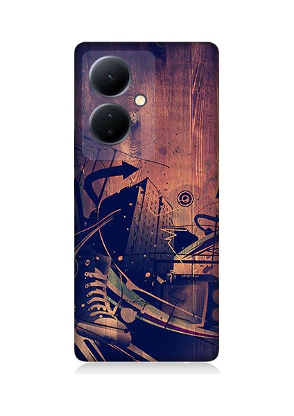 Vivo V29 Lite Uyumlu Karanlık Tiyatro Desenli Silikon Kılıf