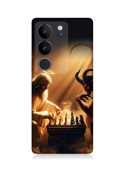 Vivo V29 5g Uyumlu Ay ve Cami Desenli Silikon Kılıf