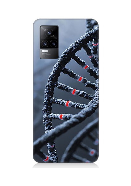 Vivo V21E Uyumlu Dna Sarmalı Desenli Silikon Kılıf