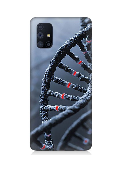 Samsung Galaxy M51 Uyumlu Dna Sarmalı Desenli Silikon Kılıf