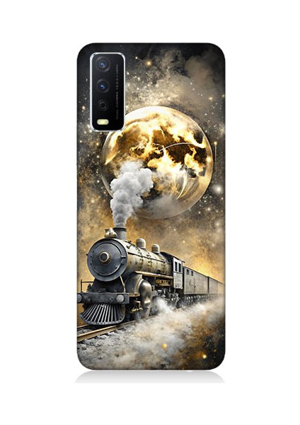 Vivo Y11S Uyumlu Buharlı Tren Desenli Silikon Kılıf