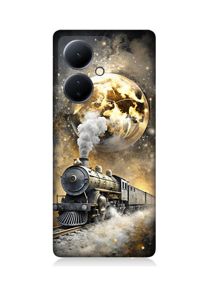 Vivo V29 Lite Uyumlu Buharlı Tren Desenli Silikon Kılıf