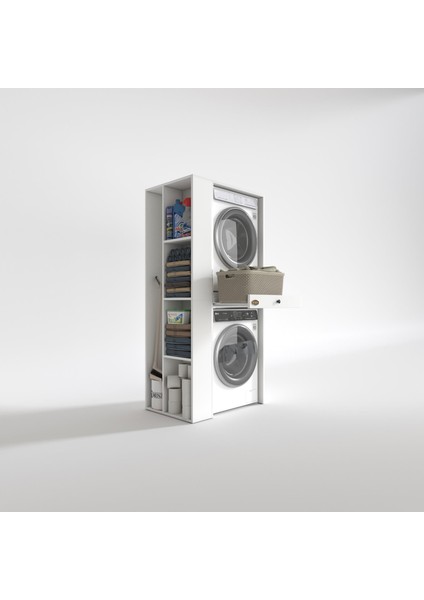 Kenzlife çamaşır-kurutma makinesi dolabı bacce sol byz 187*090*60 çekmeceli banyo fiyatları