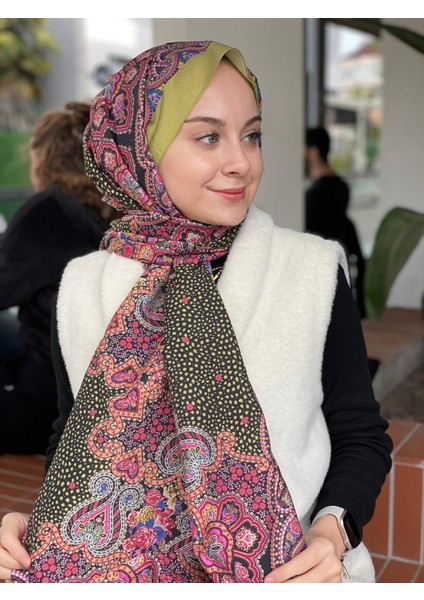 Fıstık Yeşili Loryan Scarf Diamond Mila Şal