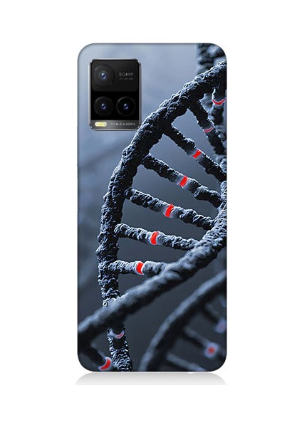 Vivo Y21S Uyumlu Dna Sarmalı Desenli Silikon Kılıf