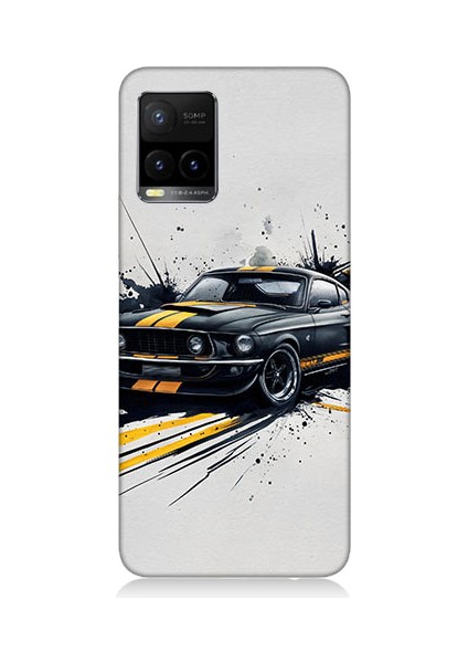 Vivo Y21S Uyumlu Hızlı Araba Desenli Silikon Kılıf