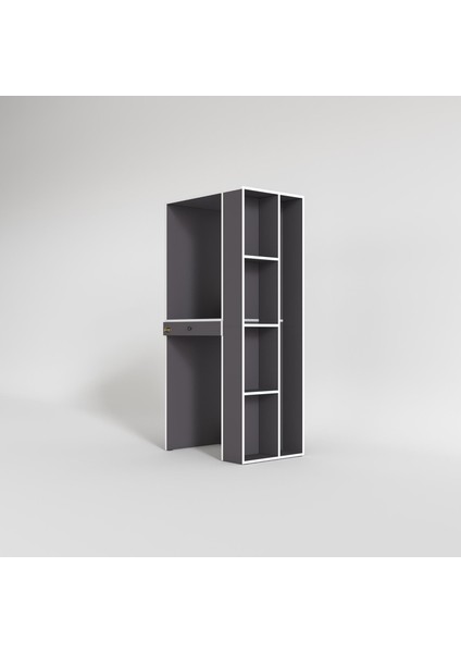 Kenzlife çamaşır-kurutma makinesi dolabı bacce sağ gri 187*090*60 çekmeceli banyo modelleri