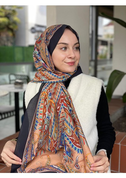 Siyah Loryan Scarf Diamond Mabel Şal