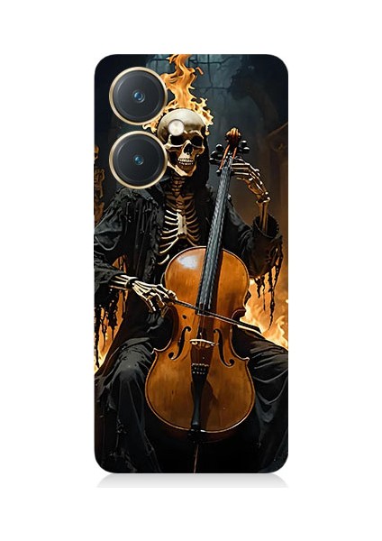 Vivo Y27 Uyumlu Iskelet Çello Desenli Silikon Kılıf