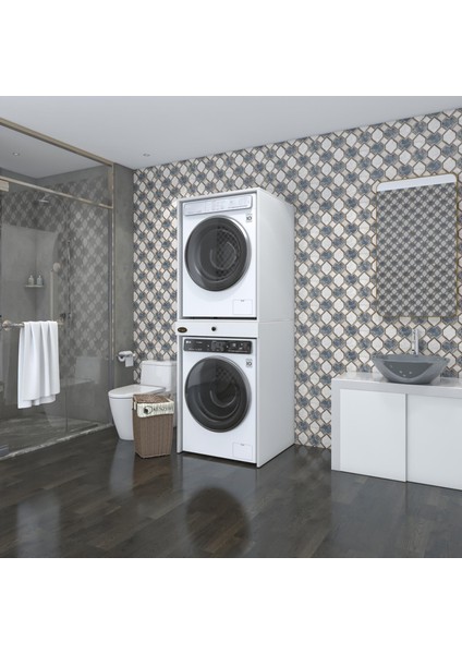 Kenzlife çamaşır-kurutma makinesi dolabı avi sennamdf byz 187*070*60 çekmeceli % 100 FULL MDF