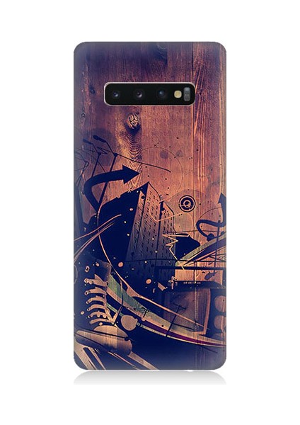 Samsung Galaxy S10 Uyumlu Karanlık Tiyatro Desenli Silikon Kılıf