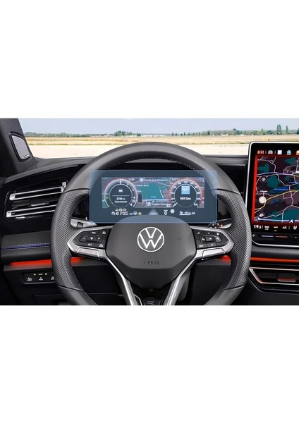 Volkswagen Yeni Tiguan E-Tsi 10.25 Inç Dijital Gösterge Panel Uyumlu 9h Nano Ekran Koruyucu 2024