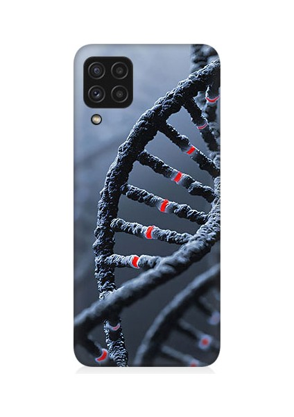 Samsung Galaxy A22 Uyumlu Dna Sarmalı Desenli Silikon Kılıf