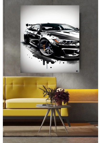 Bmw Spor Otomobil Hd Kanvas Tablo /009-E fiyatları