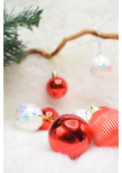 Premium Collection 20lı Kırmızı Beyaz Yılbaşı Süs fırsatları