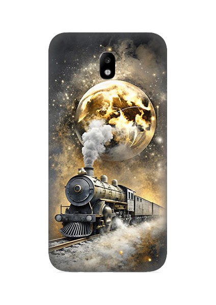 Samsung Galaxy J5 Pro Uyumlu Buharlı Tren Desenli Silikon Kılıf