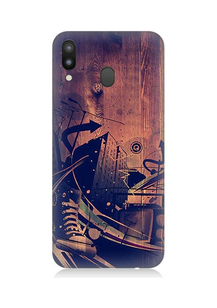 Samsung Galaxy M20 Uyumlu Karanlık Tiyatro Desenli Silikon Kılıf