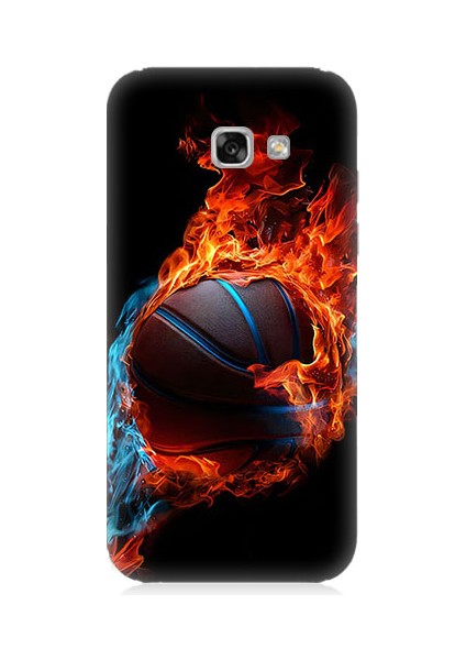 Samsung Galaxy A5 2017 Uyumlu Ateşli Basketbol Desenli Silikon Kılıf