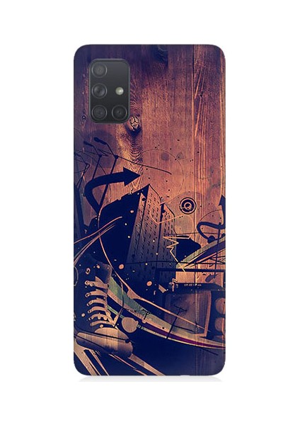 Samsung Galaxy A51 Uyumlu Karanlık Tiyatro Desenli Silikon Kılıf