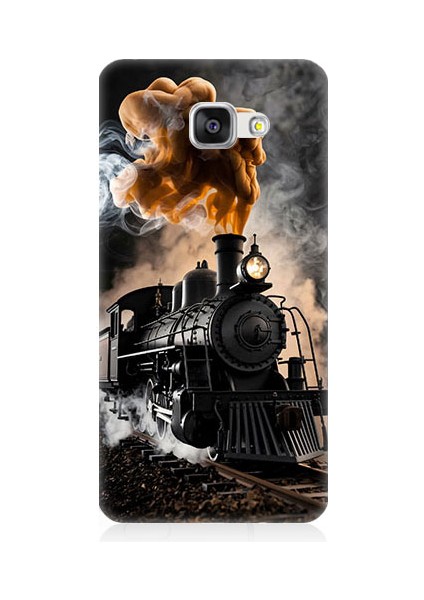 Samsung Galaxy A7 2016 Uyumlu Kara Tren Desenli Silikon Kılıf
