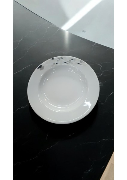 Evmutfak Güral Porselen 6 Adet Eda Model 19 cm Çukur Yemek Tabak 2440