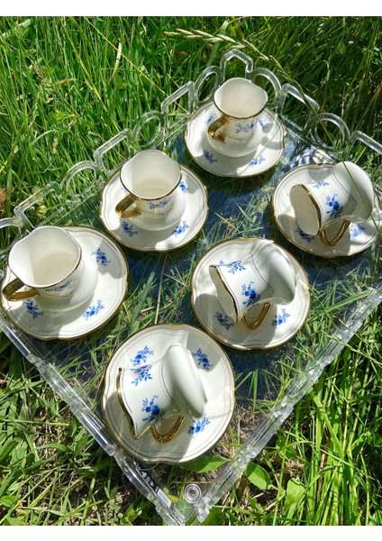 Acar Jasmine Zarif Çiçekli Model Türk Kahvesi Fincan Seti fırsatları