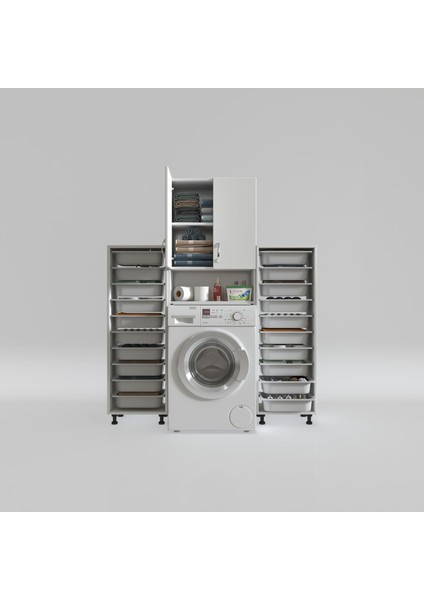 Kenzlife çamaşır makinesi dolabı sinemsepetduble byz 10 lu banyo arkalıksız kurutma bulaşık