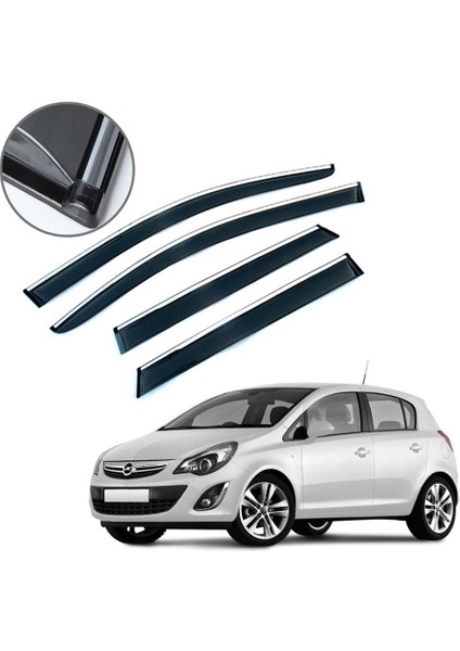Opel Corsa D Krom Çıtalı Cam Rüzgarlığı 2007-2014