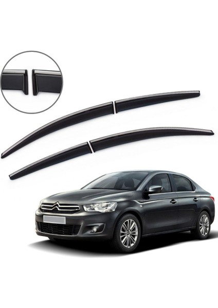 Citroen C-Elysee Krom Çıtalı Cam Rüzgarlığı 2012-