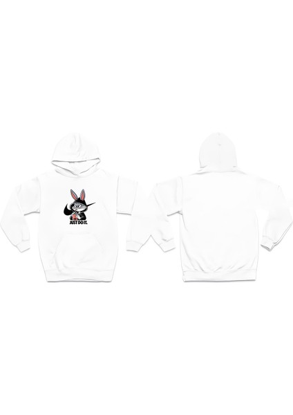 Bugs Bunny 3 Ip Kalın Kumaş Oversize Sweatshirt Hoodie