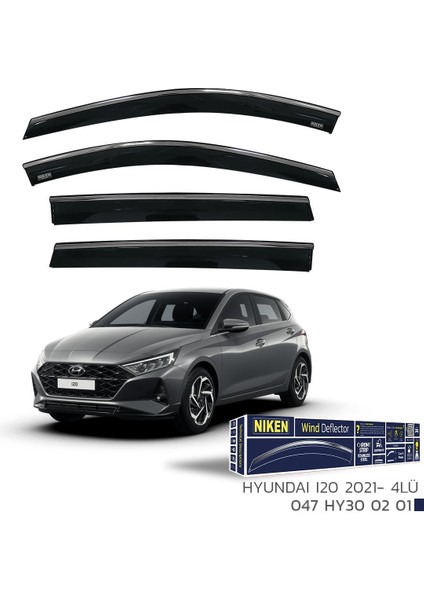 Hyundai I20 Krom Çıtalı Cam Rüzgarlığı 2021-