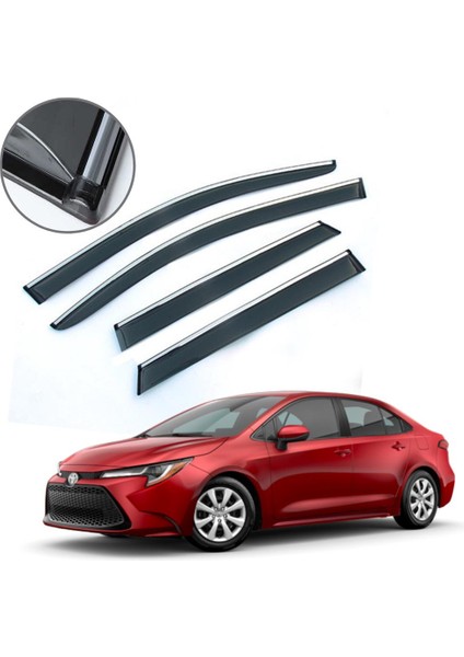 Toyota Corolla Krom Çıtalı Cam Rüzgarlığı 2019 Sonrası