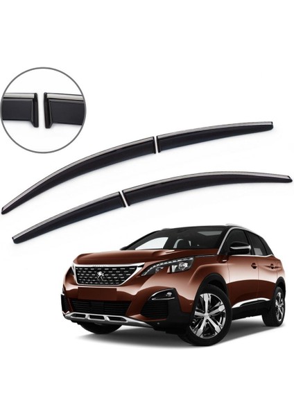 Peugeot 3008 Krom Çıtalı Cam Rüzgarlığı 2017-2020
