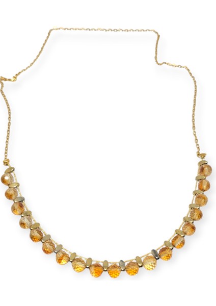 Faset Kesim Sitrin Özel Tasarım %100 Doğal Taş Kolye fiyatları