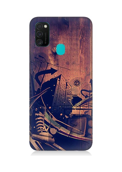 Samsung Galaxy M21 Uyumlu Karanlık Tiyatro Desenli Silikon Kılıf