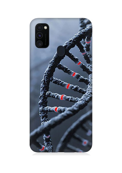 Samsung Galaxy M30S Uyumlu Dna Sarmalı Desenli Silikon Kılıf