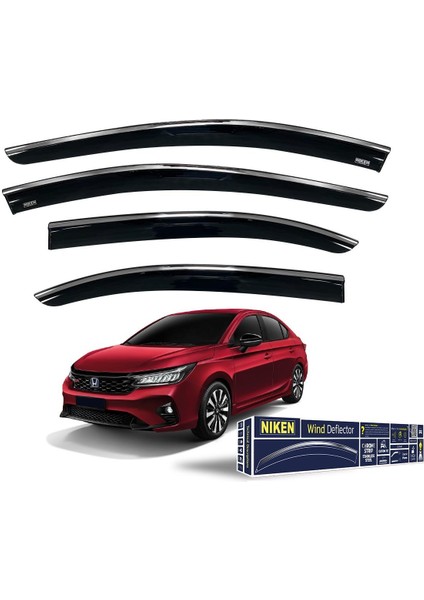 Honda City Uyumlu Krom Çıtalı Cam Rüzgarlığı 2023-
