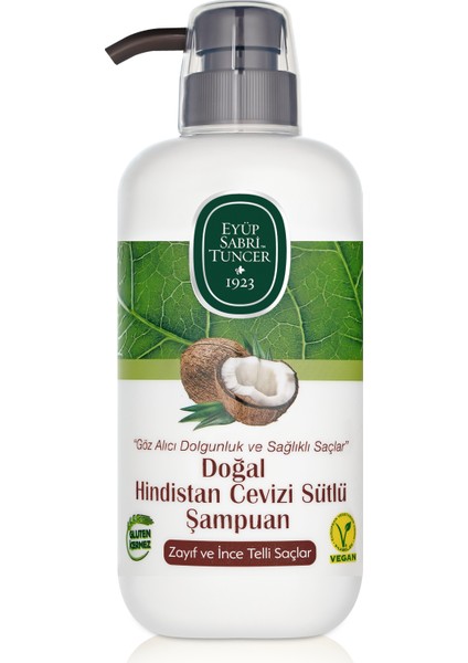 Doğal Hindistan Cevizi Sütlü Şampuan 600 Ml Pet Şişe