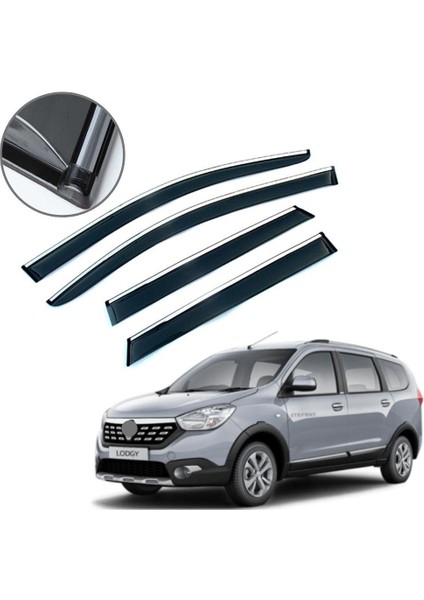 Dacia Lodgy Krom Çıtalı Cam Rüzgarlığı 2013 Sonrası (4 Lü)