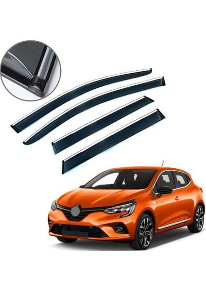 Renault Clio 5 Hb Krom Çıtalı Cam Rüzgarlığı 2020-