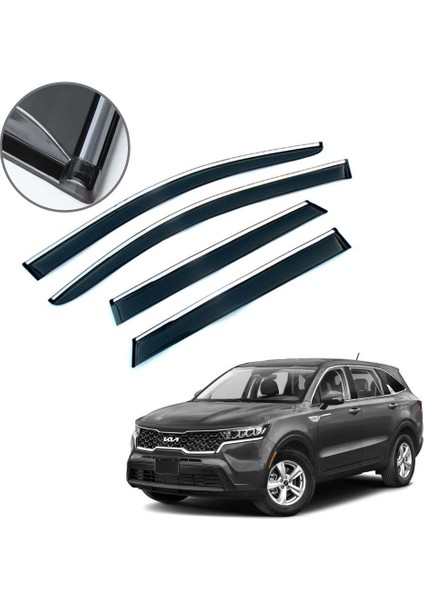 Kia Sorento Krom Çıtalı Cam Rüzgarlığı 2020 Sonrası