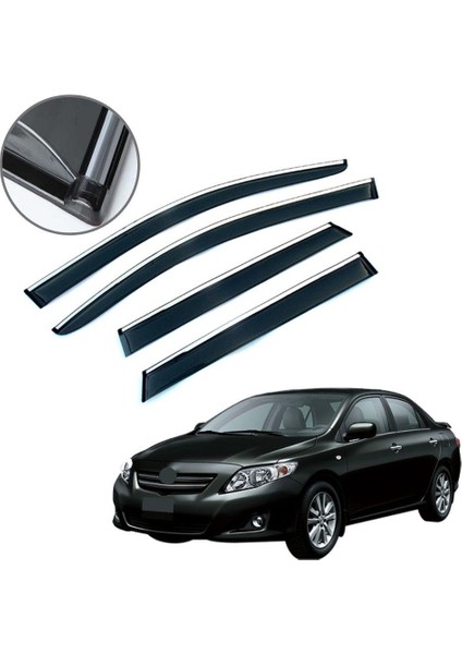 Toyota Corolla Krom Çıtalı Cam Rüzgarlığı 2007-2014