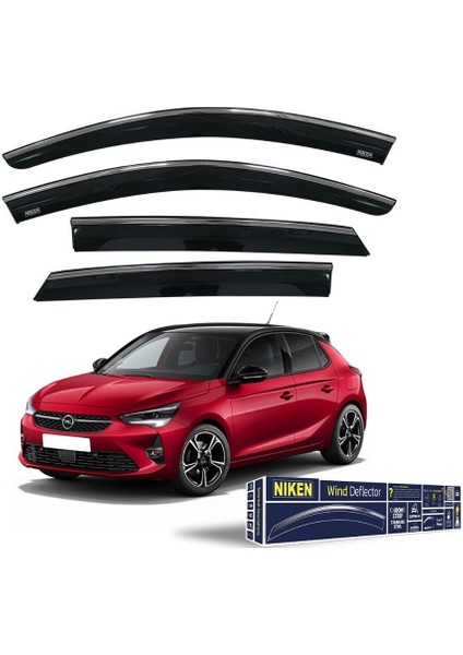 Opel Corsa F Krom Çıtalı Cam Rüzgarlığı 2022-
