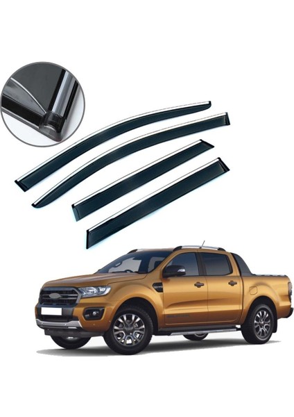Ford Ranger Krom Çıtalı Cam Rüzgarlığı 2016-2020