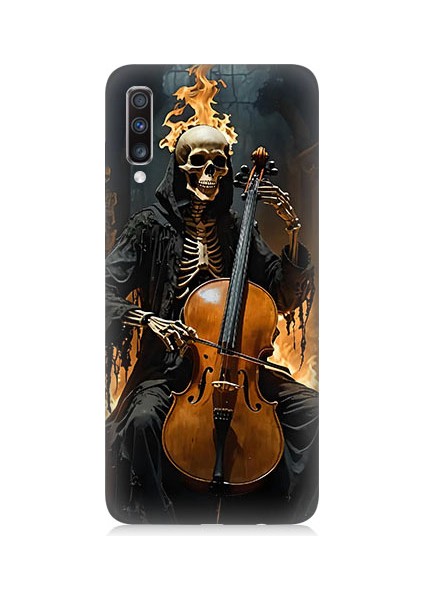 Samsung Galaxy A70 Uyumlu Iskelet Çello Desenli Silikon Kılıf