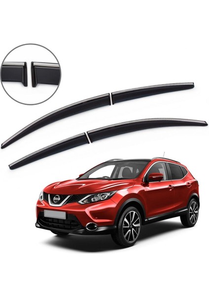 Nissan Qashqai Krom Çıtalı Cam Rüzgarlığı 2014-2018