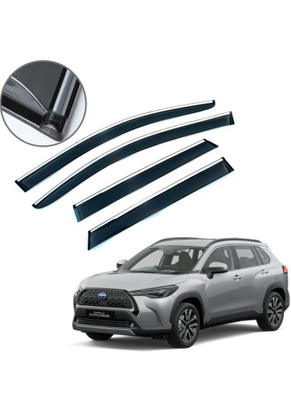 Toyota Corolla Cross Krom Çıtalı Cam Rüzgarlığı 2020-