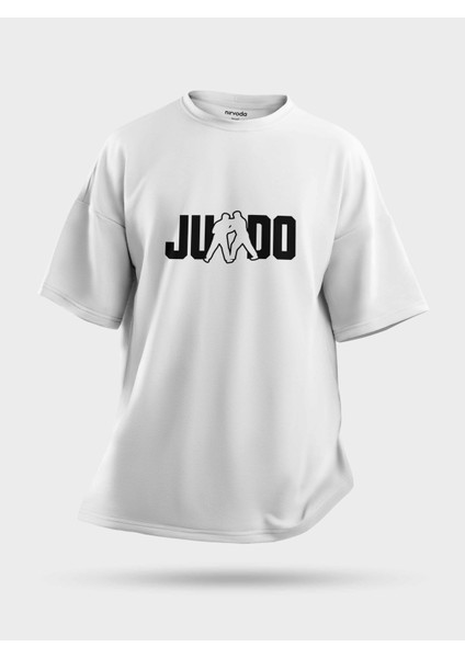 Oversize Judo Yazılı Baskılı Unisex Tişört